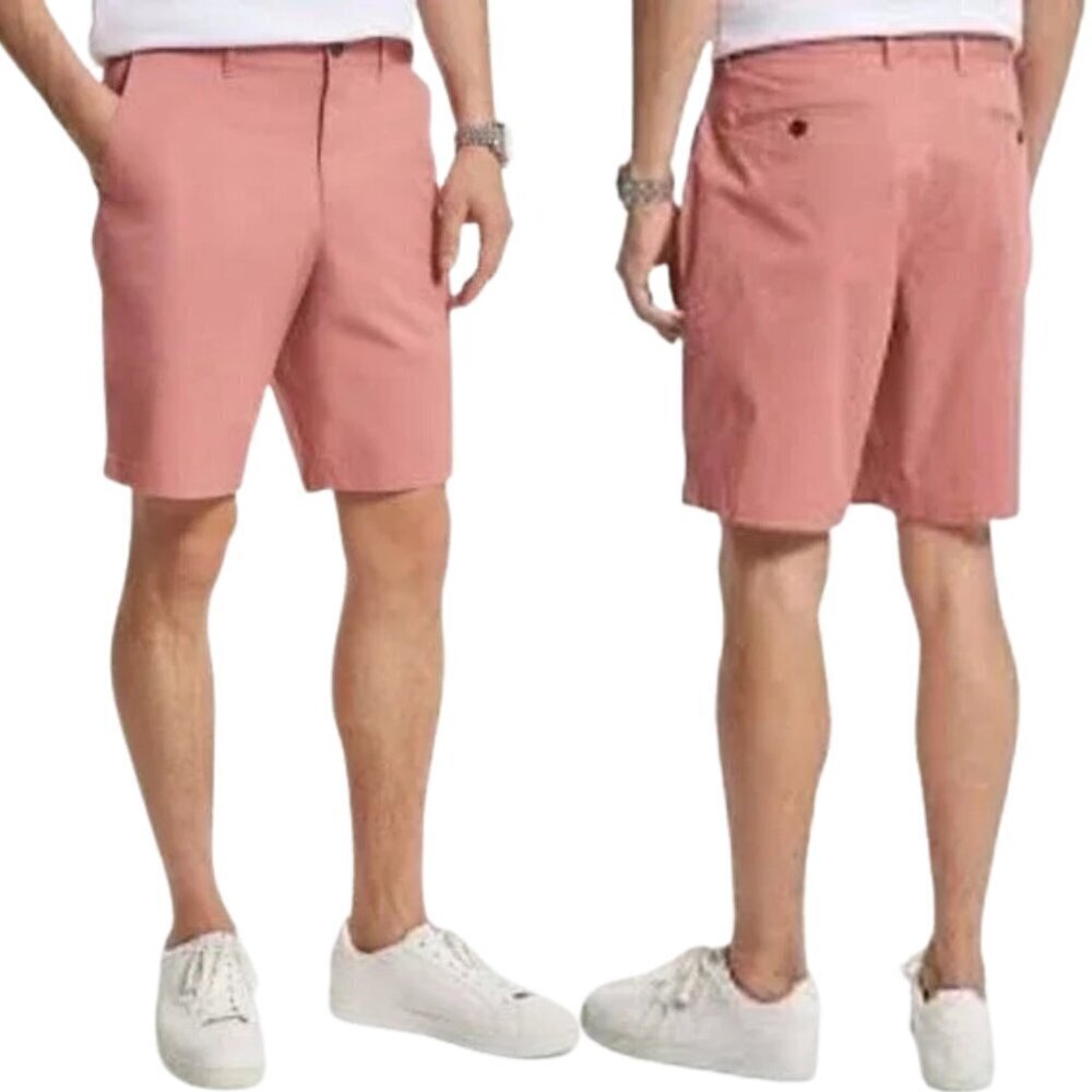 NWT Michael Kors Men's Stretch Chino Shorts in Dusty Rose Sz. 29